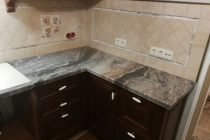 Установка гранитной столешницы